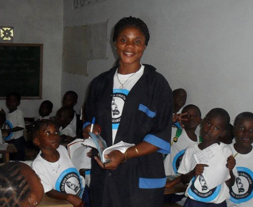 Una de las escuelas en Guinea Ecuatorial