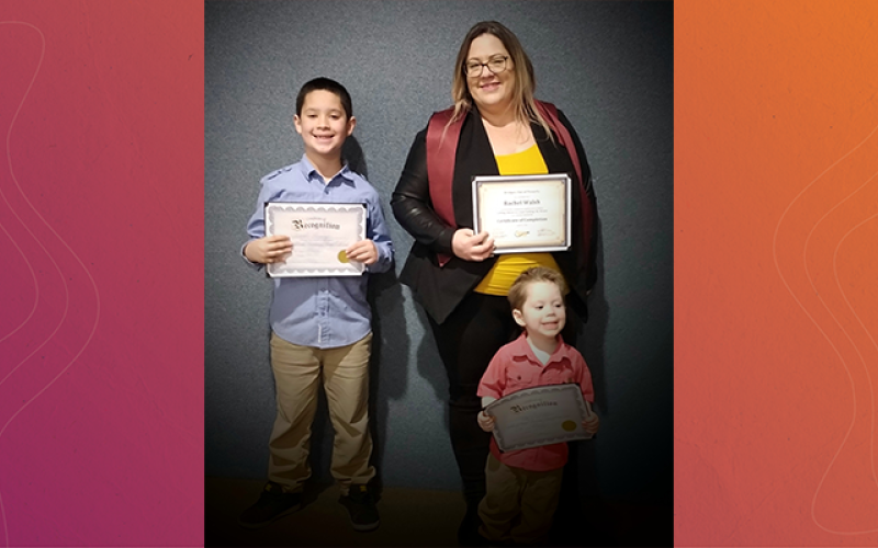 Rachel Walsh and her kids