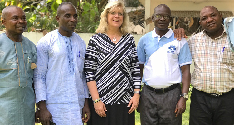 Carla Sunberg with Nigerian Leaders
