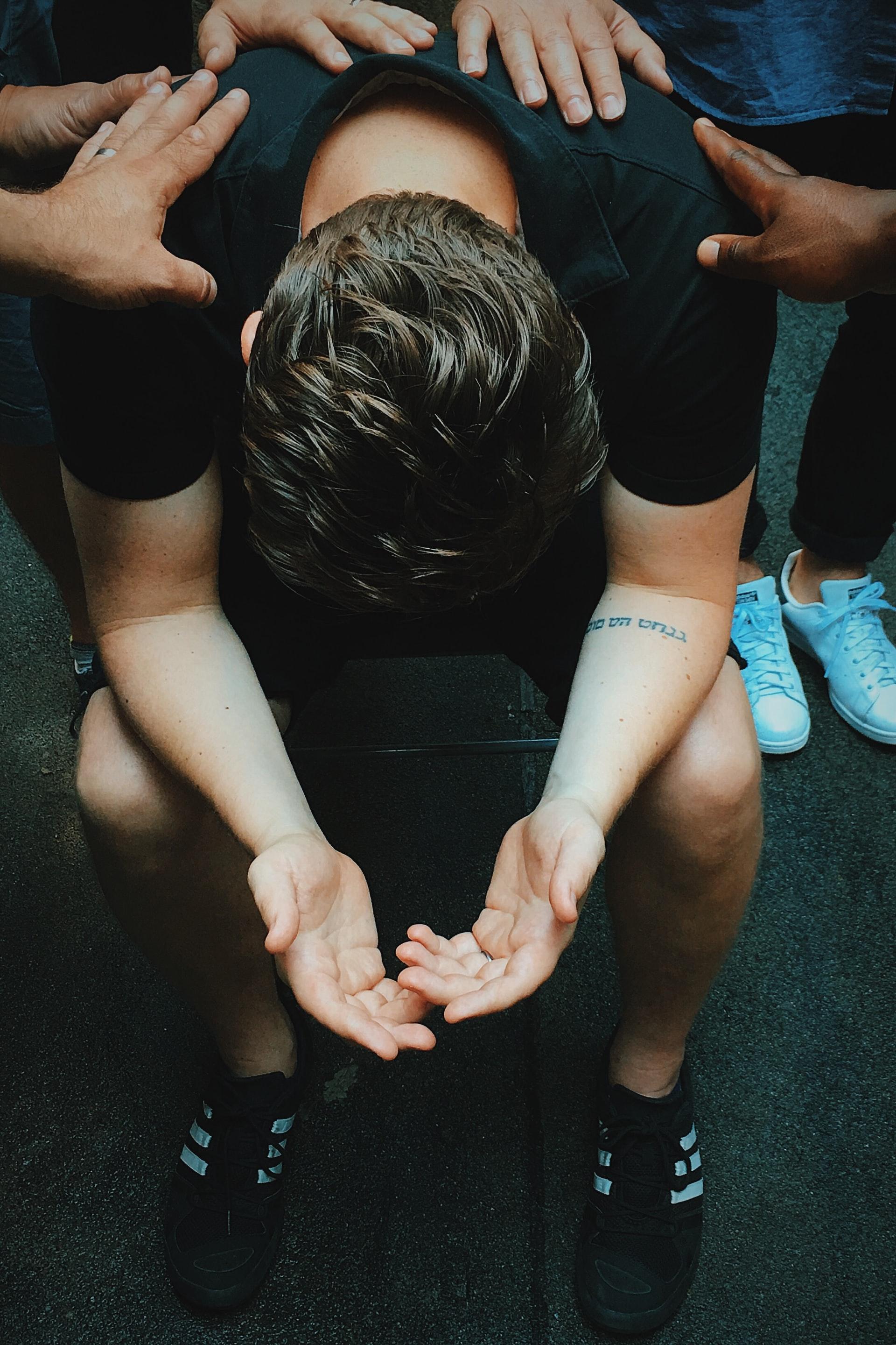 sitting praying